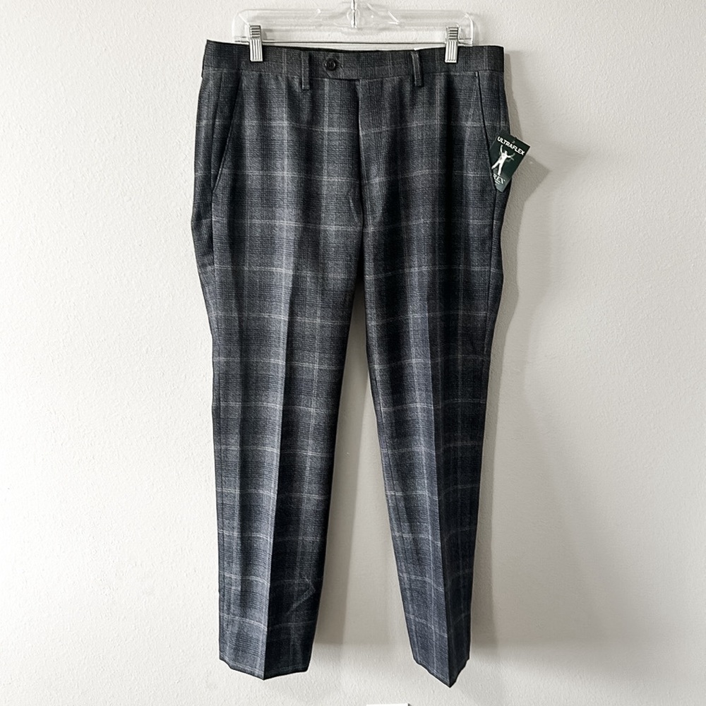 NWT Ralph Lauren Charcoal Classic Fit Men's Dress Pants ULTRAFLEX 34W x 30L